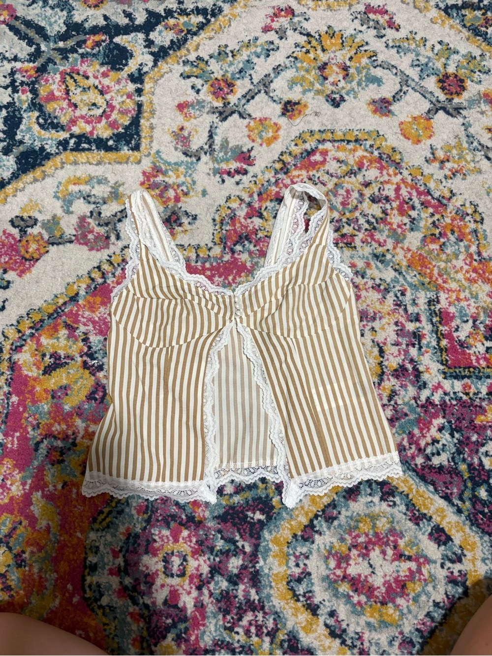 Cute Striped Flowy Top